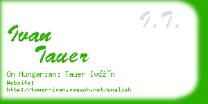 ivan tauer business card